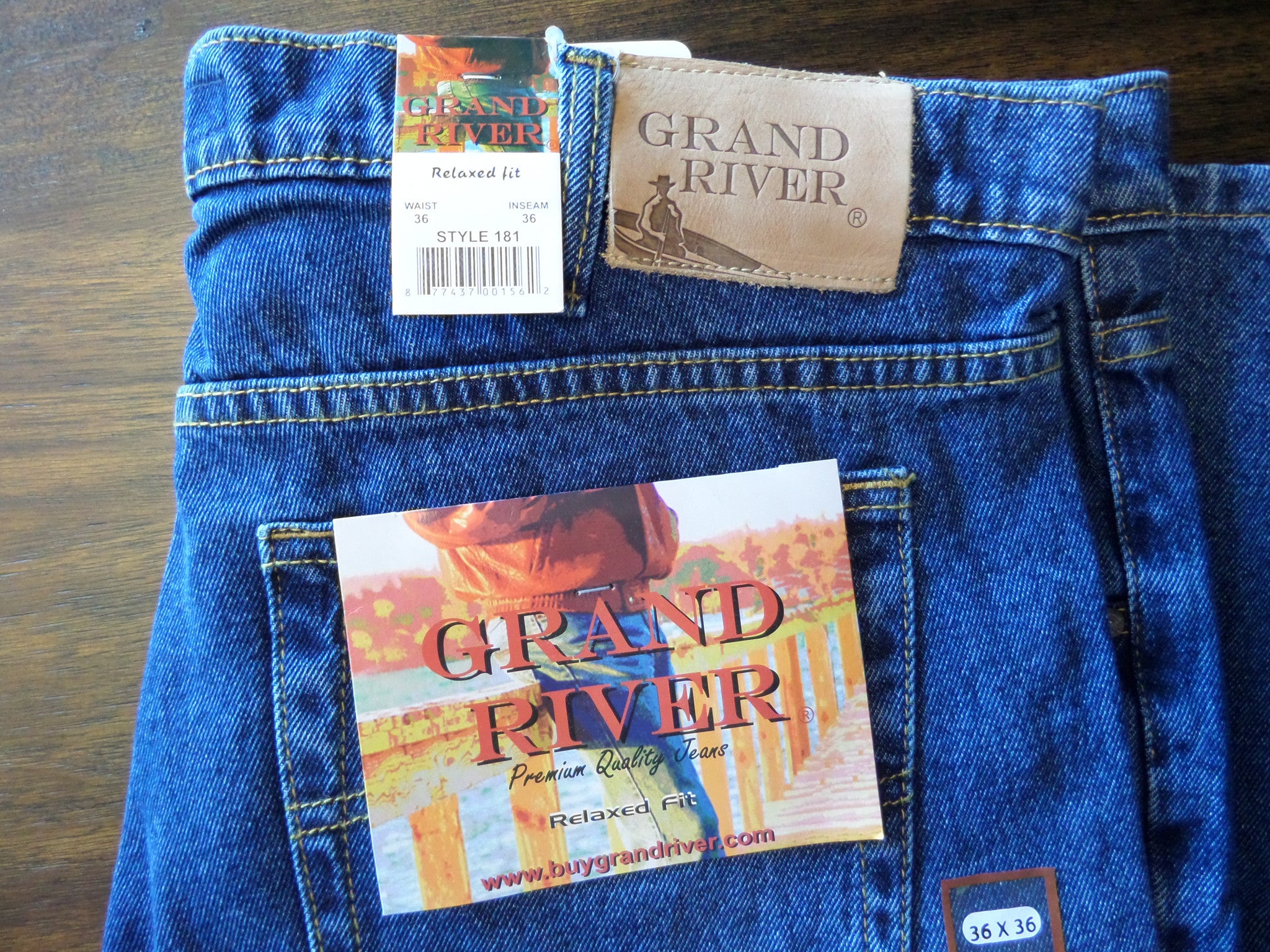 Grand River Blue Classic Relaxed Fit Jeans BIG MEN (28, 30, & 32 insea